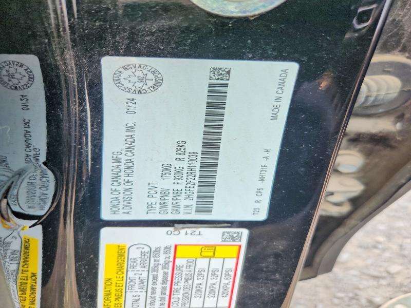 Продаж на аукціоні авто 2024 Honda Civic, vin: 2HGFE2F22RH110039, номер лоту: 60557366