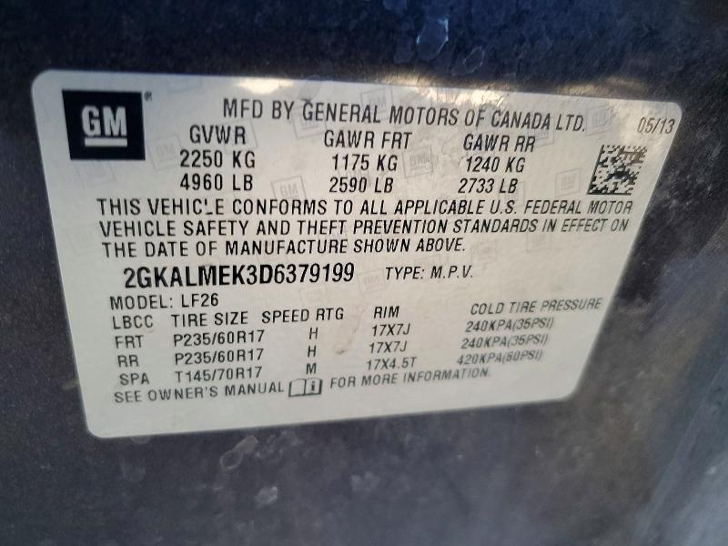 Продажа на аукционе авто 2013 Gmc Terrain, vin: 2GKALMEK3D6379199, номер лота: 59850926