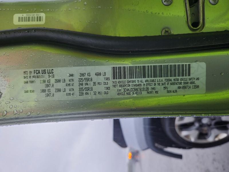 Aukcja sprzedaży 2019 Jeep Compass, vin: 3C4NJDCB0KT619128, numer aukcji: 63135826