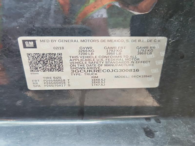 Продажа на аукционе авто 2018 Chevrolet Silverado, vin: 3GCUKREC0JG300816, номер лота: 60916126