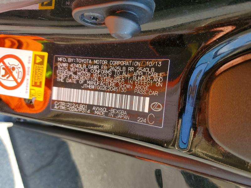60050956 :رقم المزاد ، JTHBW1GG2E2045130 vin ، 2014 Lexus Es مزاد بيع