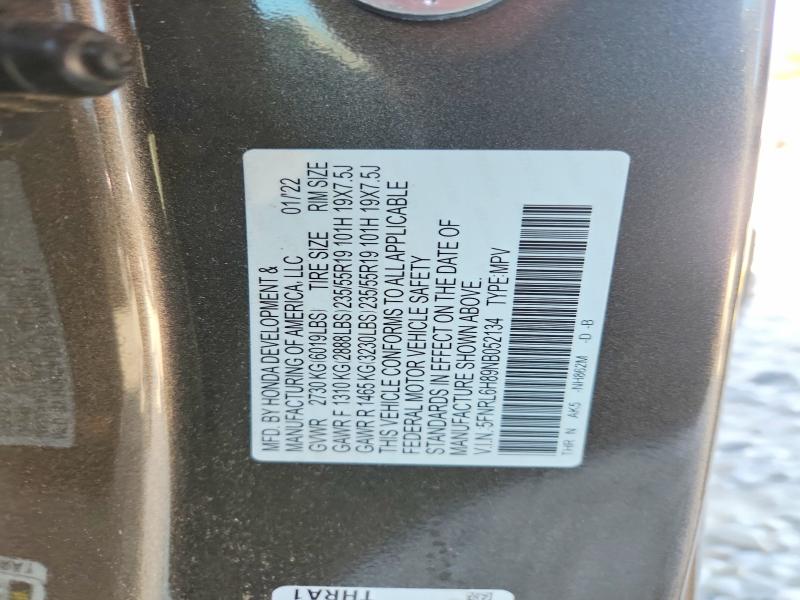61026626 :رقم المزاد ، 5FNRL6H89NB052134 vin ، 2022 Honda Odyssey مزاد بيع