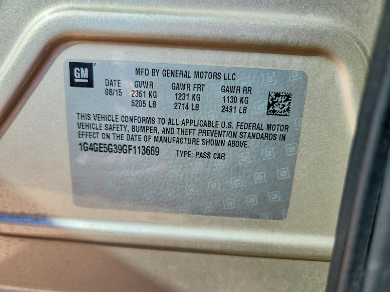60067016 :رقم المزاد ، 1G4GE5G39GF113669 vin ، 2016 Buick Lacrosse مزاد بيع