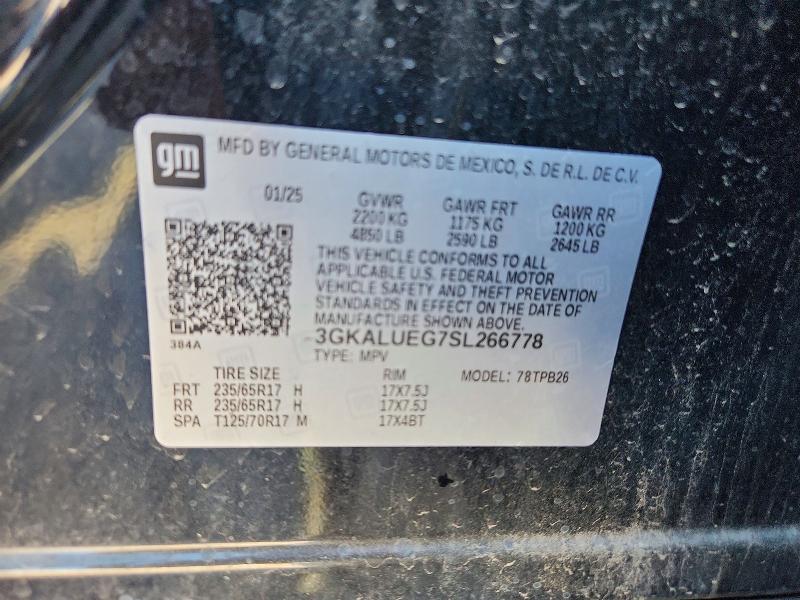 58805256 :رقم المزاد ، 3GKALUEG7SL266778 vin ، 2025 Gmc Terrain مزاد بيع