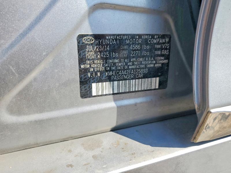 Продаж на аукціоні авто 2015 Hyundai Sonata Hybrid, vin: KMHEC4A42FA125893, номер лоту: 61751766