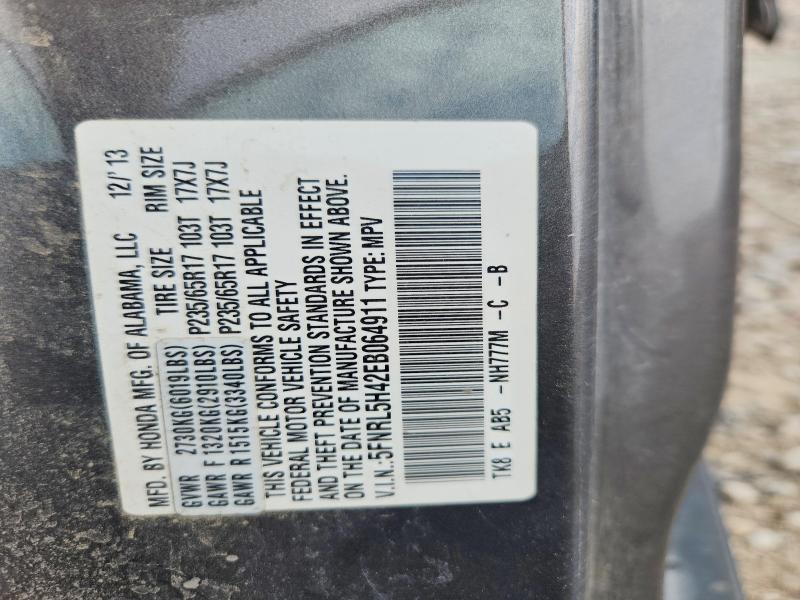 Продаж на аукціоні авто 2014 Honda Odyssey, vin: 5FNRL5H42EB064911, номер лоту: 62635696