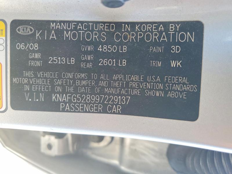 Aukcja sprzedaży 2009 Kia Rondo, vin: KNAFG528997229137, numer aukcji: 62353726