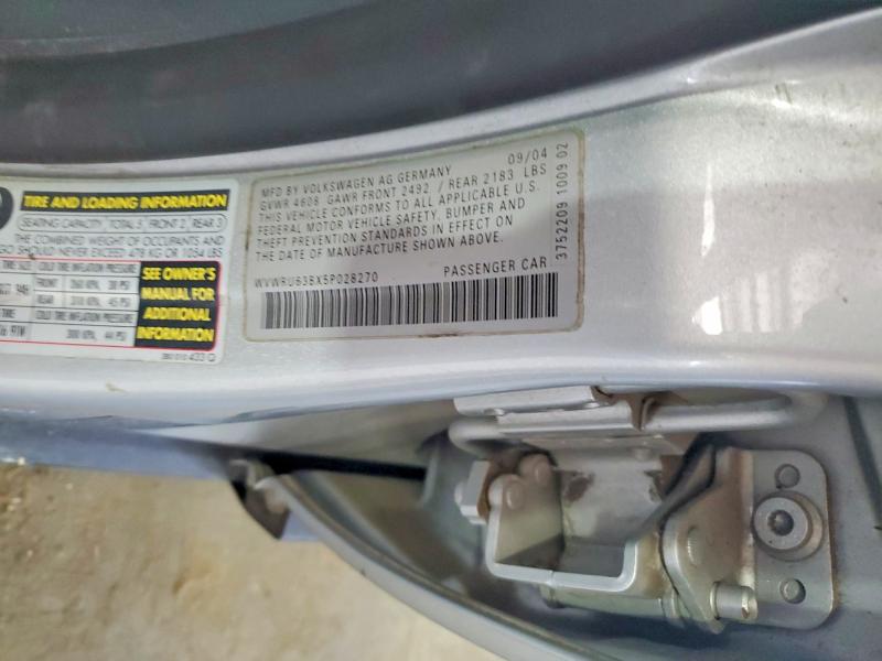 Продаж на аукціоні авто 2004 Volkswagen Facade, vin: WVWRU63BX5P028270, номер лоту: 63229776