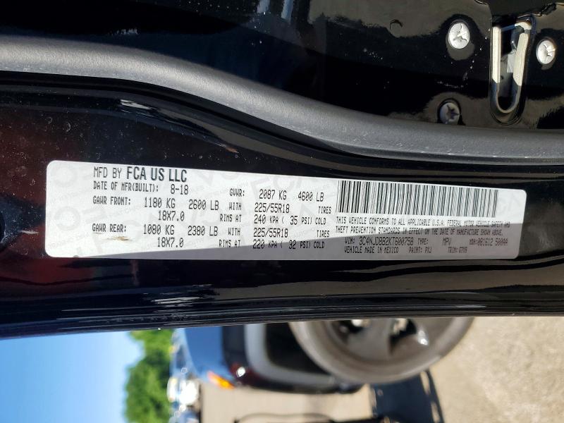 60503396 :رقم المزاد ، 3C4NJDBB2KT600758 vin ، 2019 Jeep Compass مزاد بيع