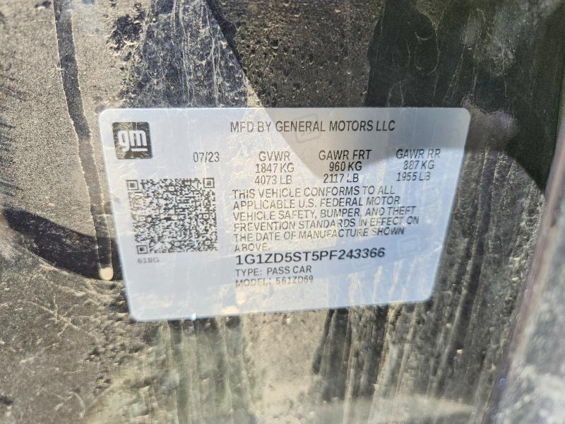 Aukcja sprzedaży 2023 Chevrolet Malibu, vin: 1G1ZD5ST5PF243366, numer aukcji: 59725936