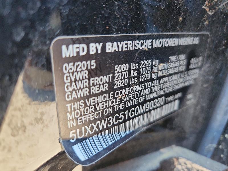 2016 Bmw X4 მანქანა იყიდება აუქციონზე, vin: 5UXXW3C51G0M90320, აუქციონის ნომერი: 62696636