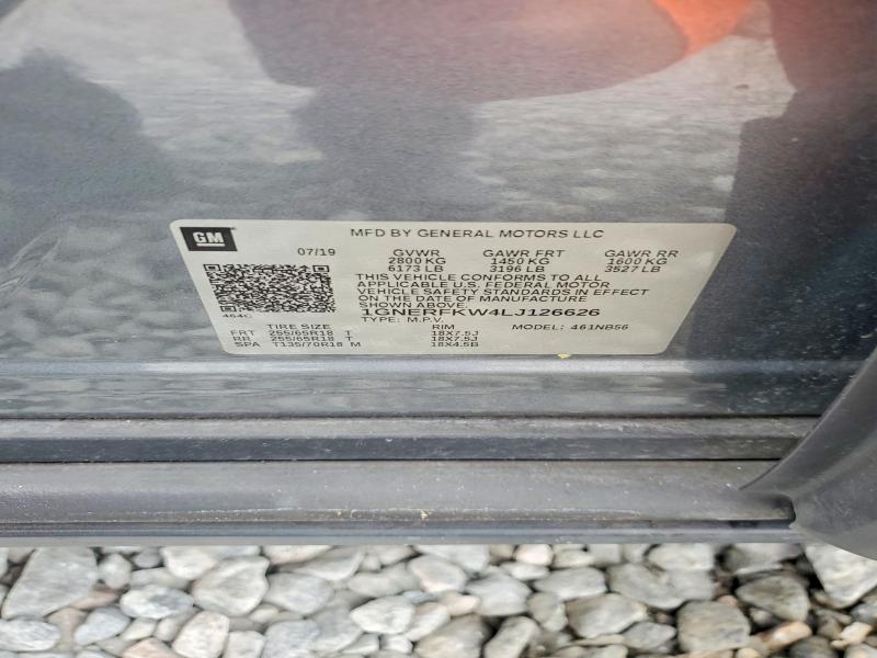 2020 Chevrolet Traverse მანქანა იყიდება აუქციონზე, vin: 1GNERFKW4LJ126626, აუქციონის ნომერი: 61804656