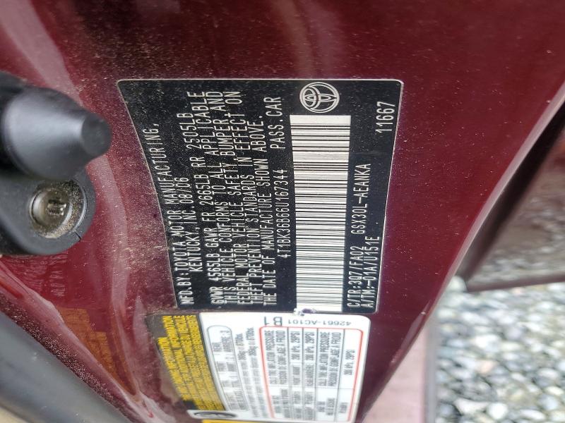 Aukcja sprzedaży 2006 Toyota Avalon, vin: 4T1BK36B66U167344, numer aukcji: 60966826