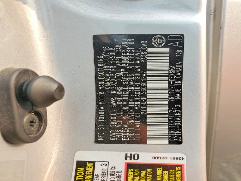 2016 Toyota Corolla მანქანა იყიდება აუქციონზე, vin: 2T1BURHE5GC601342, აუქციონის ნომერი: 60980516