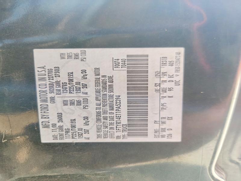 Auction sale of the 2001 Ford Ranger, vin: 1FTYR14E11PA52394, lot number: 60573676