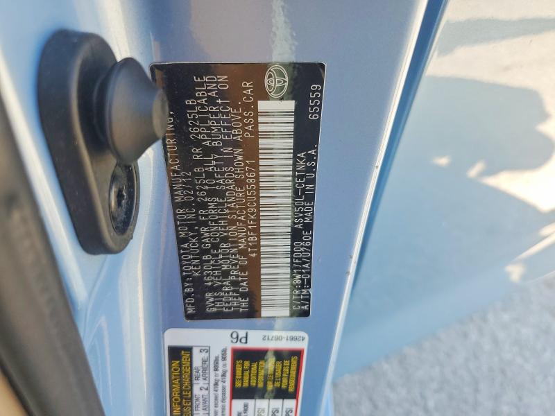 60274306 :رقم المزاد ، 4T1BF1FK9CU558671 vin ، 2012 Toyota Camry مزاد بيع
