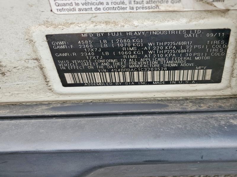 Aukcja sprzedaży 2012 Subaru Outback, vin: 4S4BRBAC1C3203528, numer aukcji: 61908786