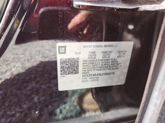 Продаж на аукціоні авто 2020 Chevrolet Malibu, vin: 1G1ZE5SX5LF093379, номер лоту: 60224316