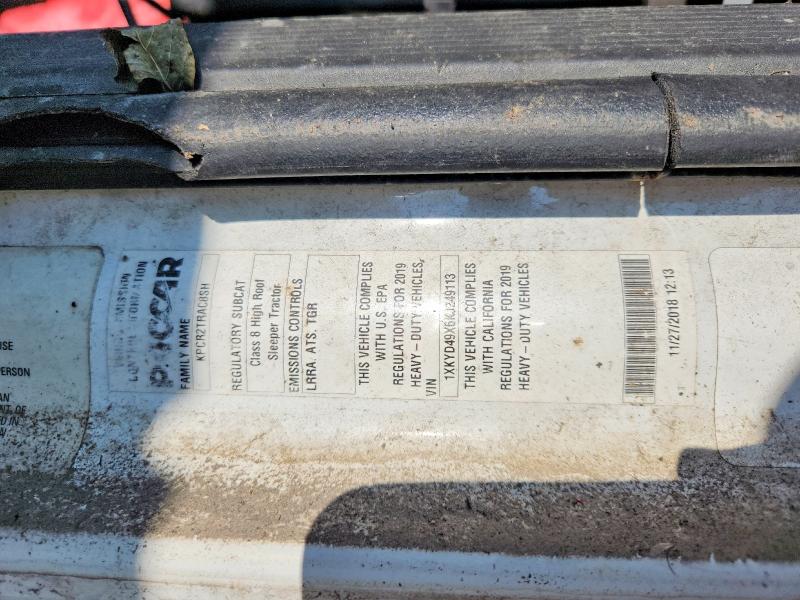 2019 Kenworth T680 მანქანა იყიდება აუქციონზე, vin: 1XKYD49X6KJ249113, აუქციონის ნომერი: 61030146