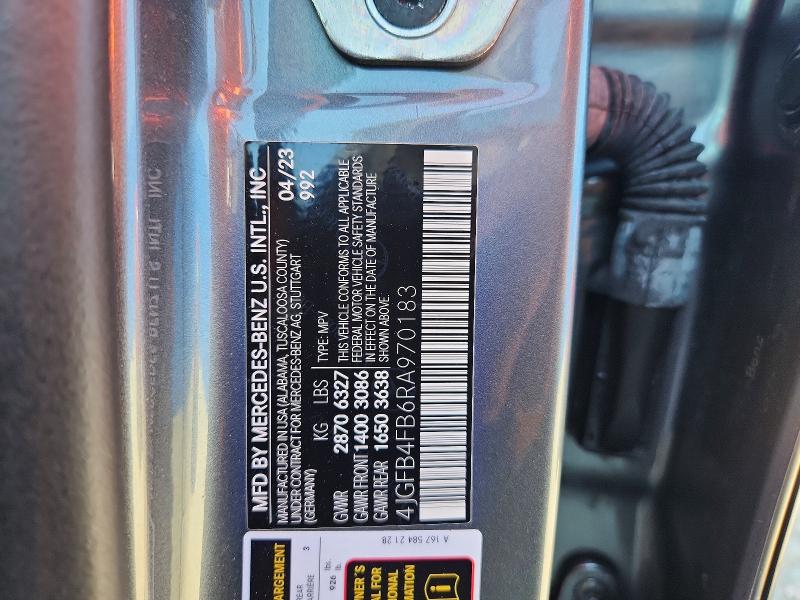 60995916 :رقم المزاد ، 4JGFB4FB6RA970183 vin ، 2024 Mercedes-benz Gle مزاد بيع