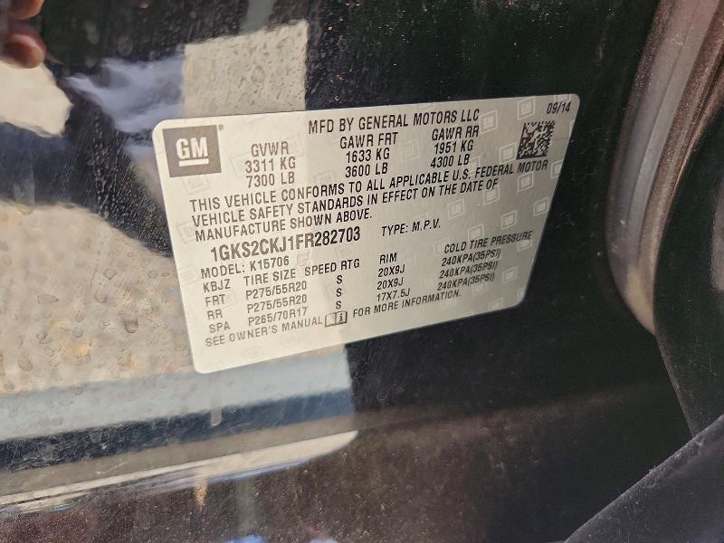 Aukcja sprzedaży 2015 Gmc Yukon, vin: 1GKS2CKJ1FR282703, numer aukcji: 61071836