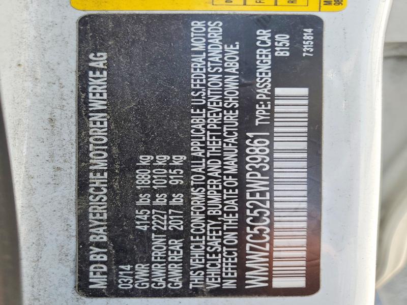 Продаж на аукціоні авто 2014 Mini Cooper, vin: WMWZC5C52EWP39861, номер лоту: 60996276