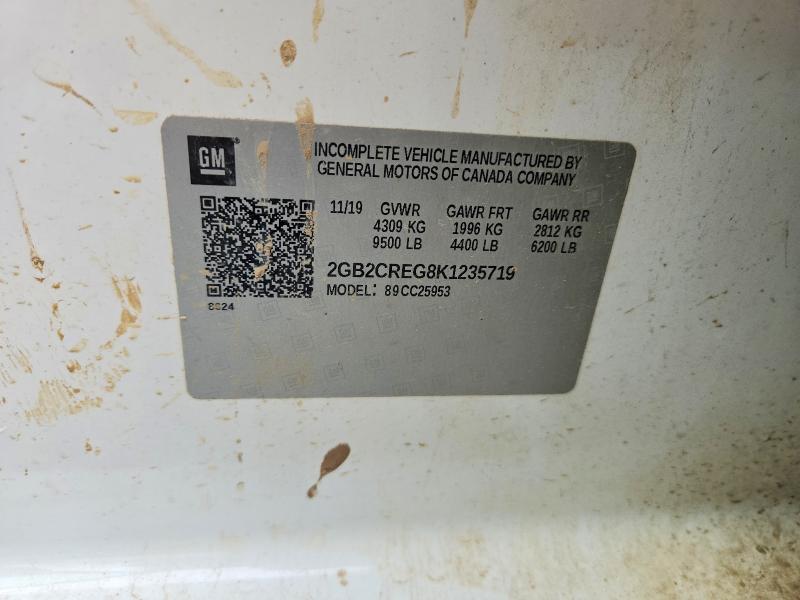 Продаж на аукціоні авто 2019 Chevrolet Silverado, vin: 2GB2CREG8K1235719, номер лоту: 64149166