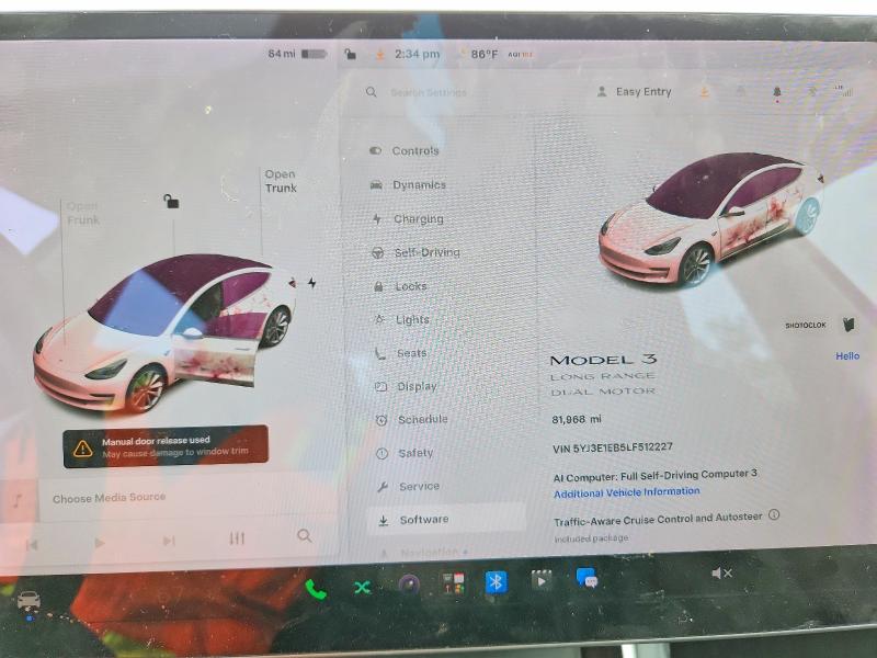 61780996 :رقم المزاد ، 5YJ3E1EB5LF512227 vin ، 2020 Tesla Model 3 مزاد بيع