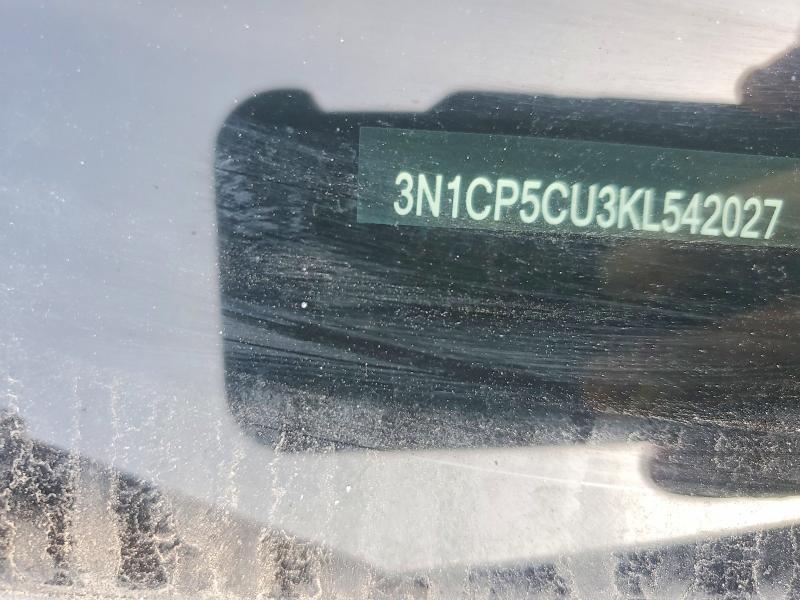 61614726 :رقم المزاد ، 3N1CP5CU3KL542027 vin ، 2019 Nissan Kicks مزاد بيع