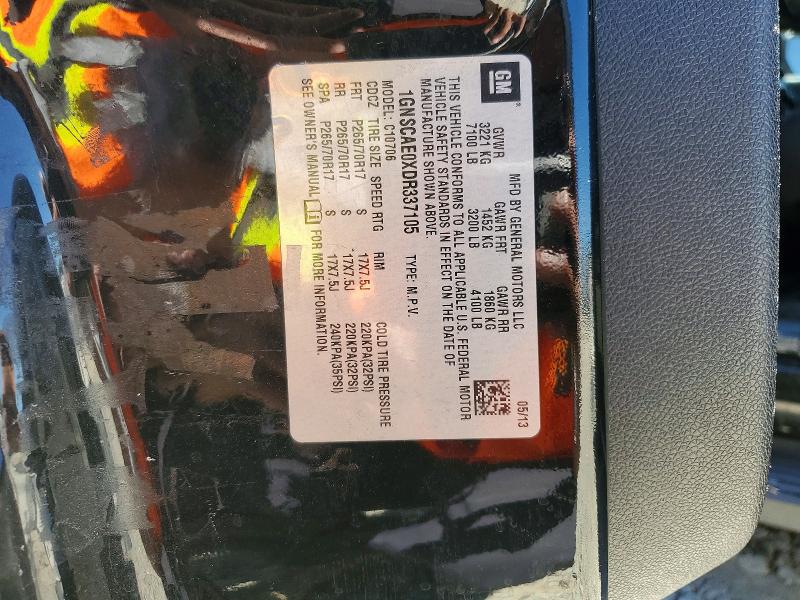 58153486 :رقم المزاد ، 1GNSCAE0XDR337105 vin ، 2013 Chevrolet Tahoe مزاد بيع