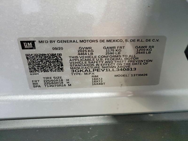 Продажа на аукционе авто 2020 Gmc Terrain, vin: 3GKALPEV1LL340813, номер лота: 59365216