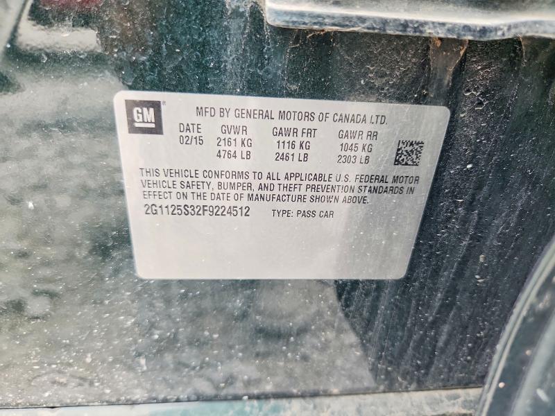 Aukcja sprzedaży 2015 Chevrolet Impala, vin: 2G1125S32F9224512, numer aukcji: 63467696