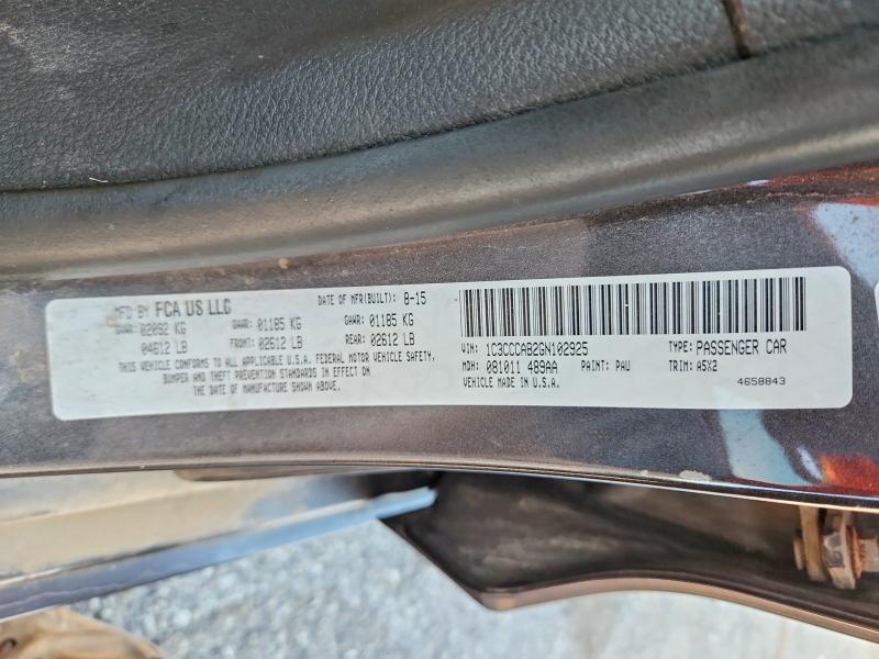 Aukcja sprzedaży 2016 Chrysler 200, vin: 1C3CCCAB2GN102925, numer aukcji: 60237696