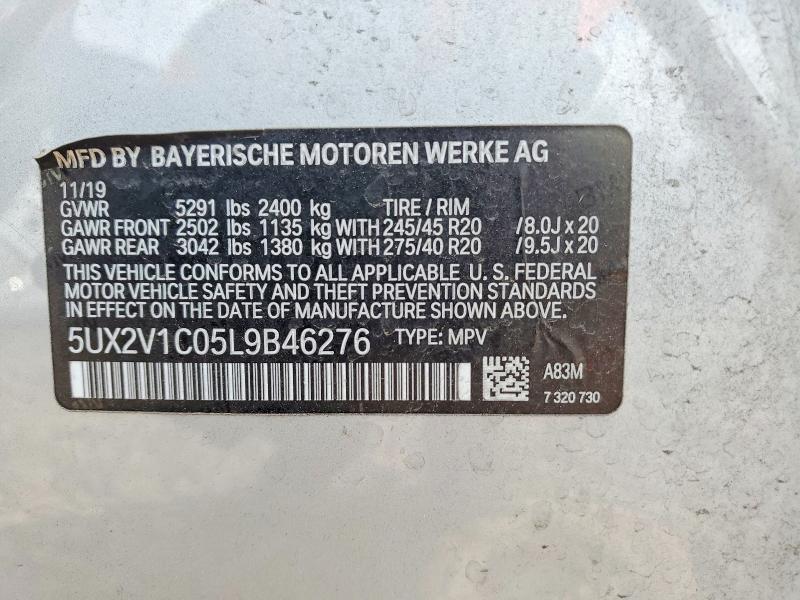 Продаж на аукціоні авто 2020 Bmw X4, vin: 5UX2V1C05L9B46276, номер лоту: 59650466