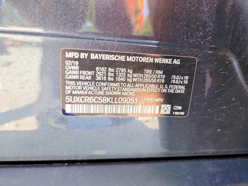 Продаж на аукціоні авто 2019 Bmw X5, vin: 5UXCR6C58KLL09051, номер лоту: 61771816