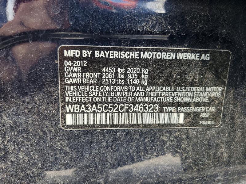 Продаж на аукціоні авто 2012 Bmw 328, vin: WBA3A5C52CF346323, номер лоту: 62998726