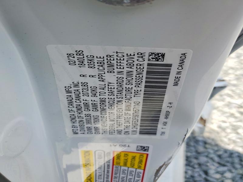 Aukcja sprzedaży 2026 Honda Civic, vin: 2HGFE2F59TH571143, numer aukcji: 59287446