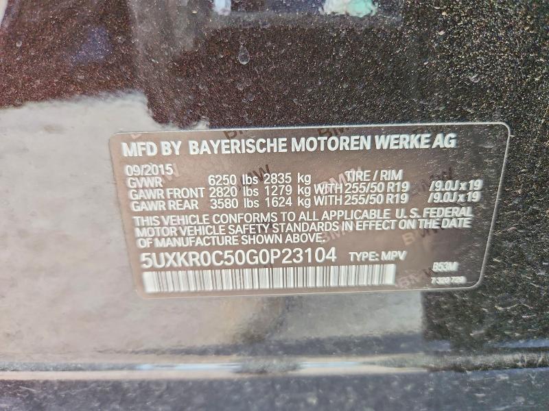 Продажа на аукционе авто 2016 Bmw X5, vin: 5UXKR0C50G0P23104, номер лота: 59600106