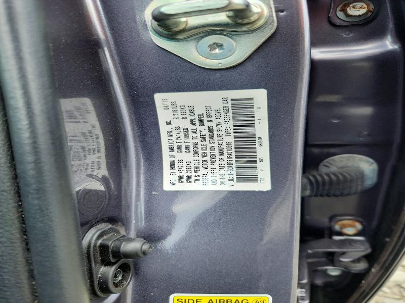 2015 Honda Accord მანქანა იყიდება აუქციონზე, vin: 1HGCR6F51FA010646, აუქციონის ნომერი: 62997406