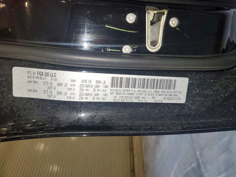 Продажа на аукционе авто 2019 Jeep Cherokee, vin: 1C4PJMDX1KD119293, номер лота: 59598866