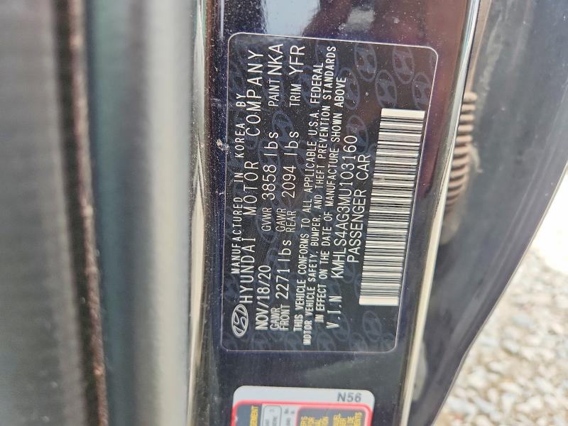 2021 Hyundai Elantra მანქანა იყიდება აუქციონზე, vin: KMHLS4AG3MU103160, აუქციონის ნომერი: 85617445