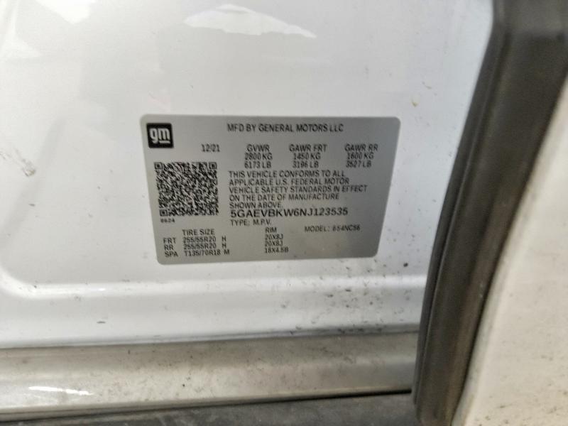 Aukcja sprzedaży 2022 Buick Enclave, vin: 5GAEVBKW6NJ123535, numer aukcji: 60514536