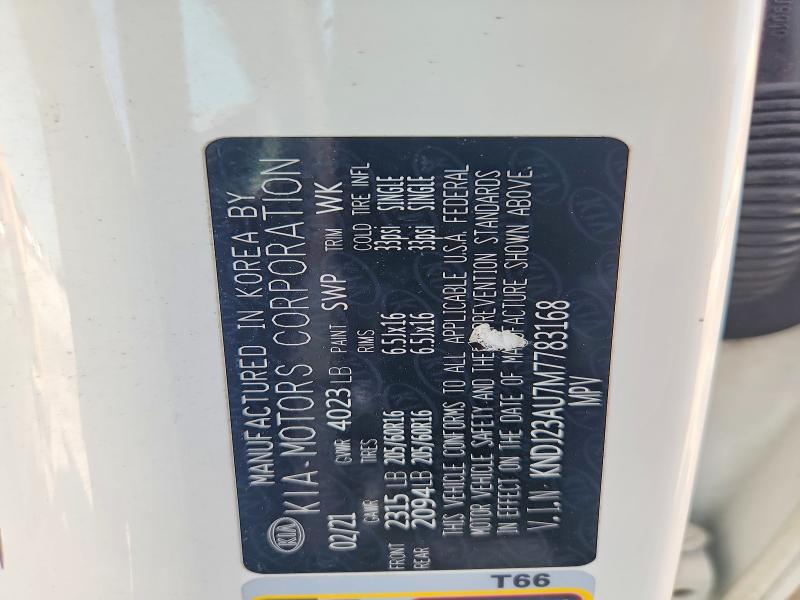 Aukcja sprzedaży 2021 Kia Soul, vin: KNDJ23AU7M7783168, numer aukcji: 60842436