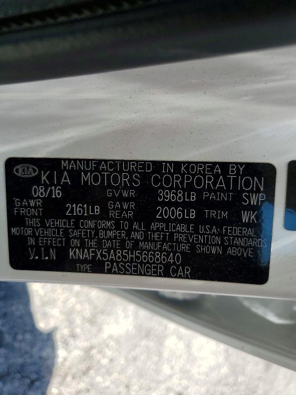 Продажа на аукционе авто 2017 Kia Forte, vin: KNAFX5A85H5668640, номер лота: 59904046