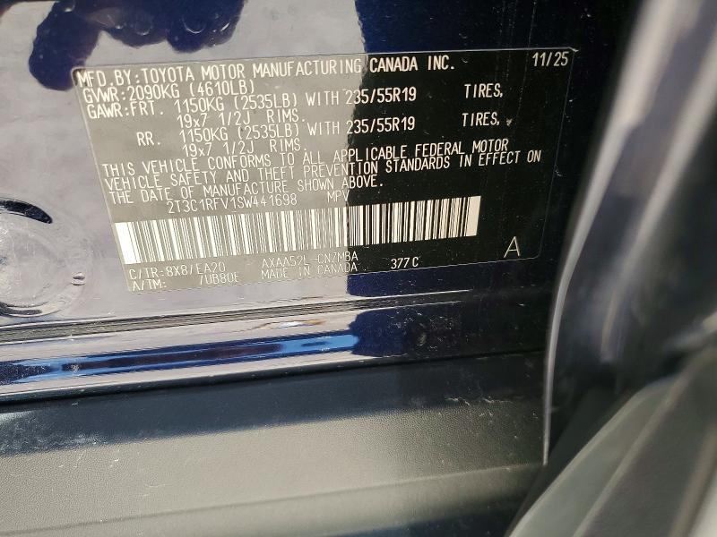 60490316 :رقم المزاد ، 2T3C1RFV1SW441698 vin ، 2025 Toyota Rav4 مزاد بيع
