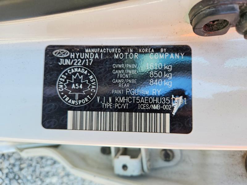 Aukcja sprzedaży 2017 Hyundai Accent, vin: KMHCT5AE0HU351891, numer aukcji: 63199556
