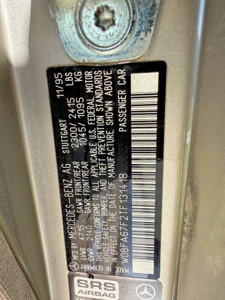 Продаж на аукціоні авто 1996 Mercedes-benz Sl, vin: WDBFA67F2TF131418, номер лоту: 61315696