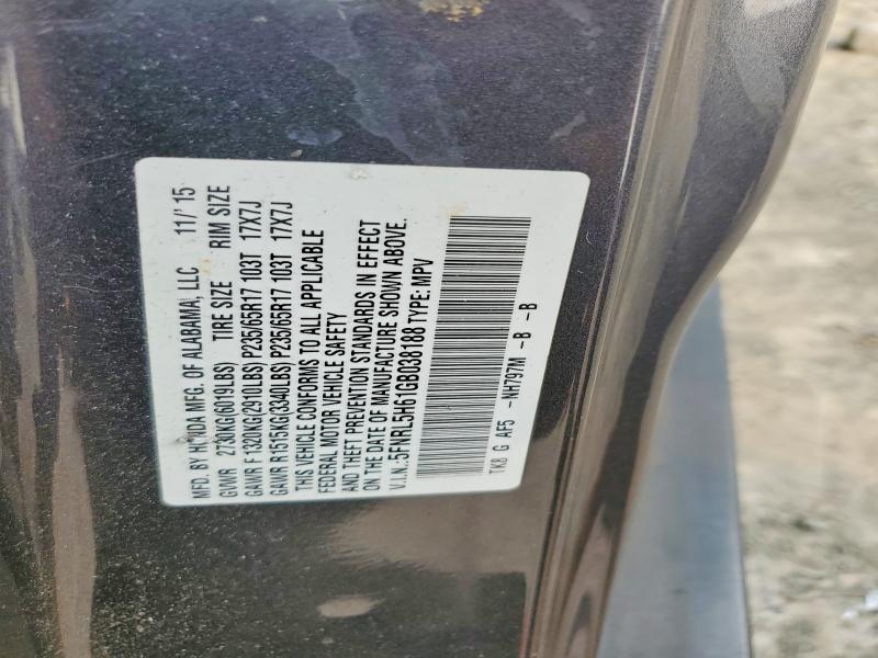 Aukcja sprzedaży 2016 Honda Odyssey, vin: 5FNRL5H61GB038188, numer aukcji: 61693746