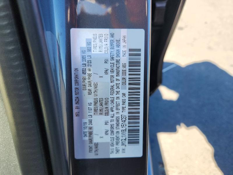 2020 Mazda 6 მანქანა იყიდება აუქციონზე, vin: JM1GL1XY8L1514037, აუქციონის ნომერი: 60892566