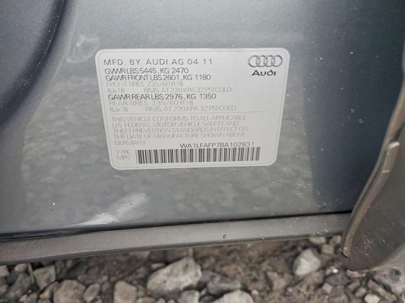 Продаж на аукціоні авто 2011 Audi Q5, vin: WA1LFAFP7BA102831, номер лоту: 60954706